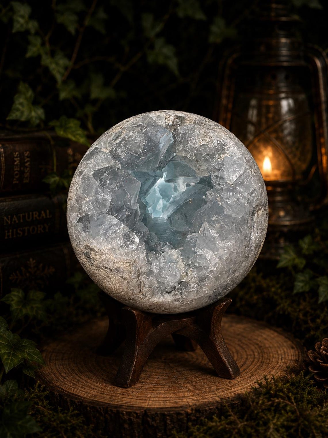 Celestite Geode Sphere