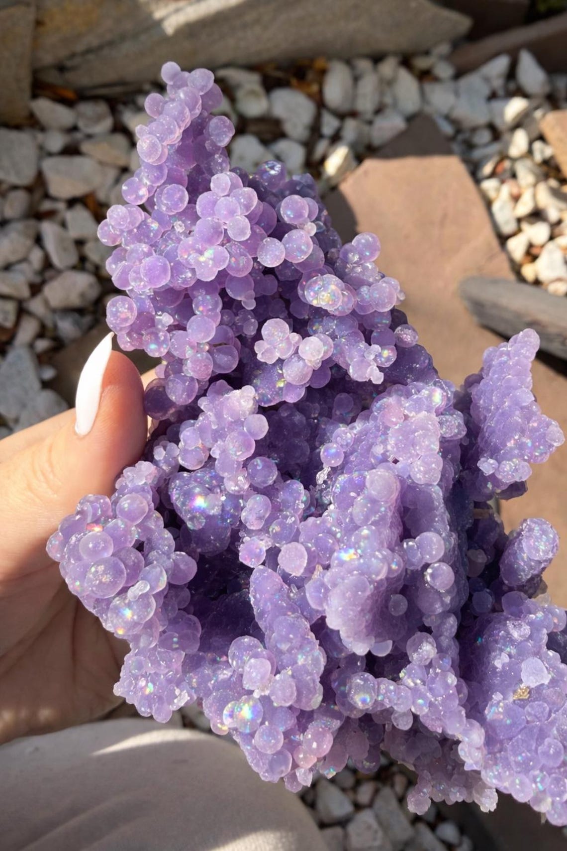 Grape Agate Cluster on Stand — photo 2