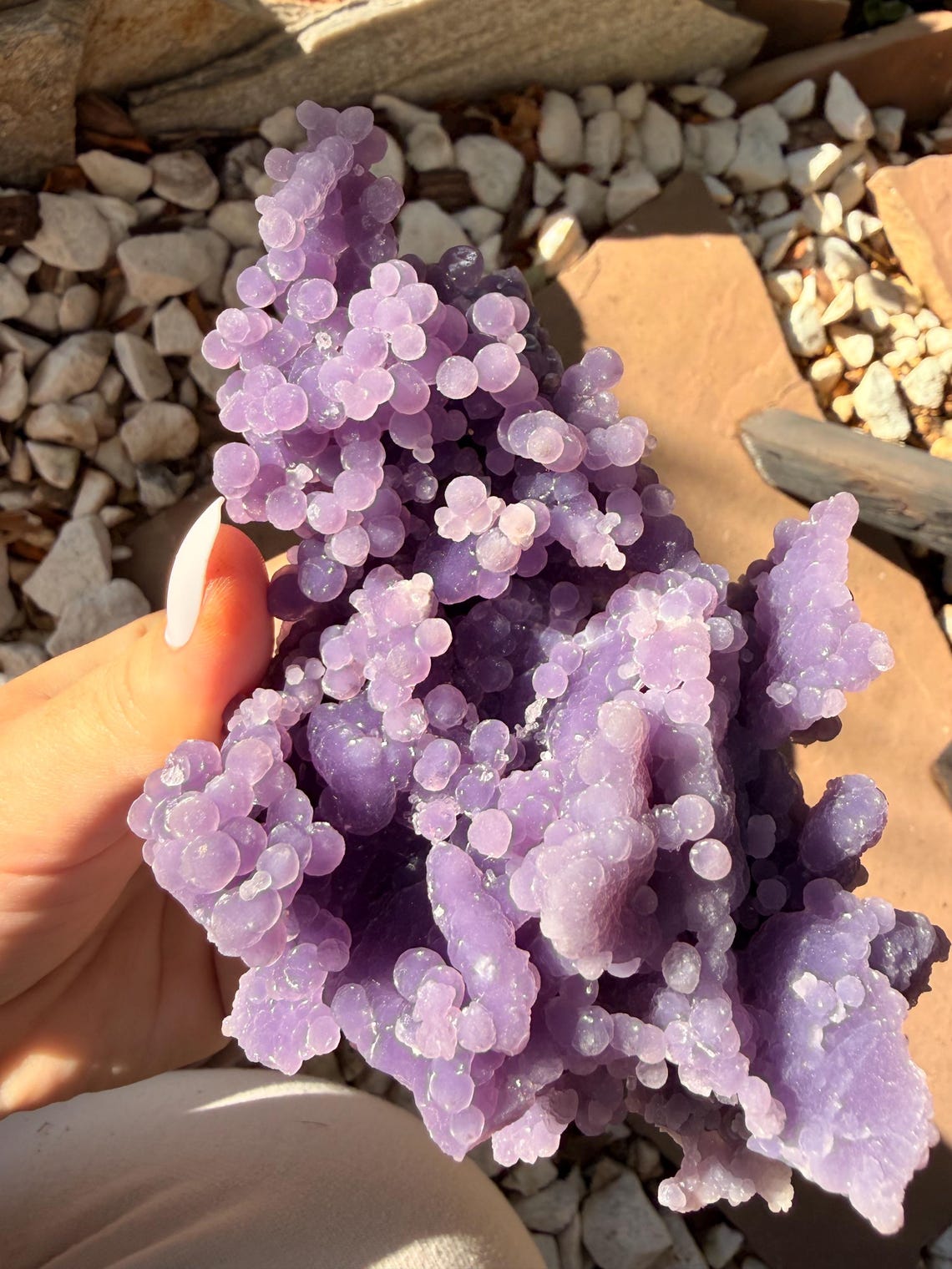 Grape Agate Cluster on Stand — photo 4