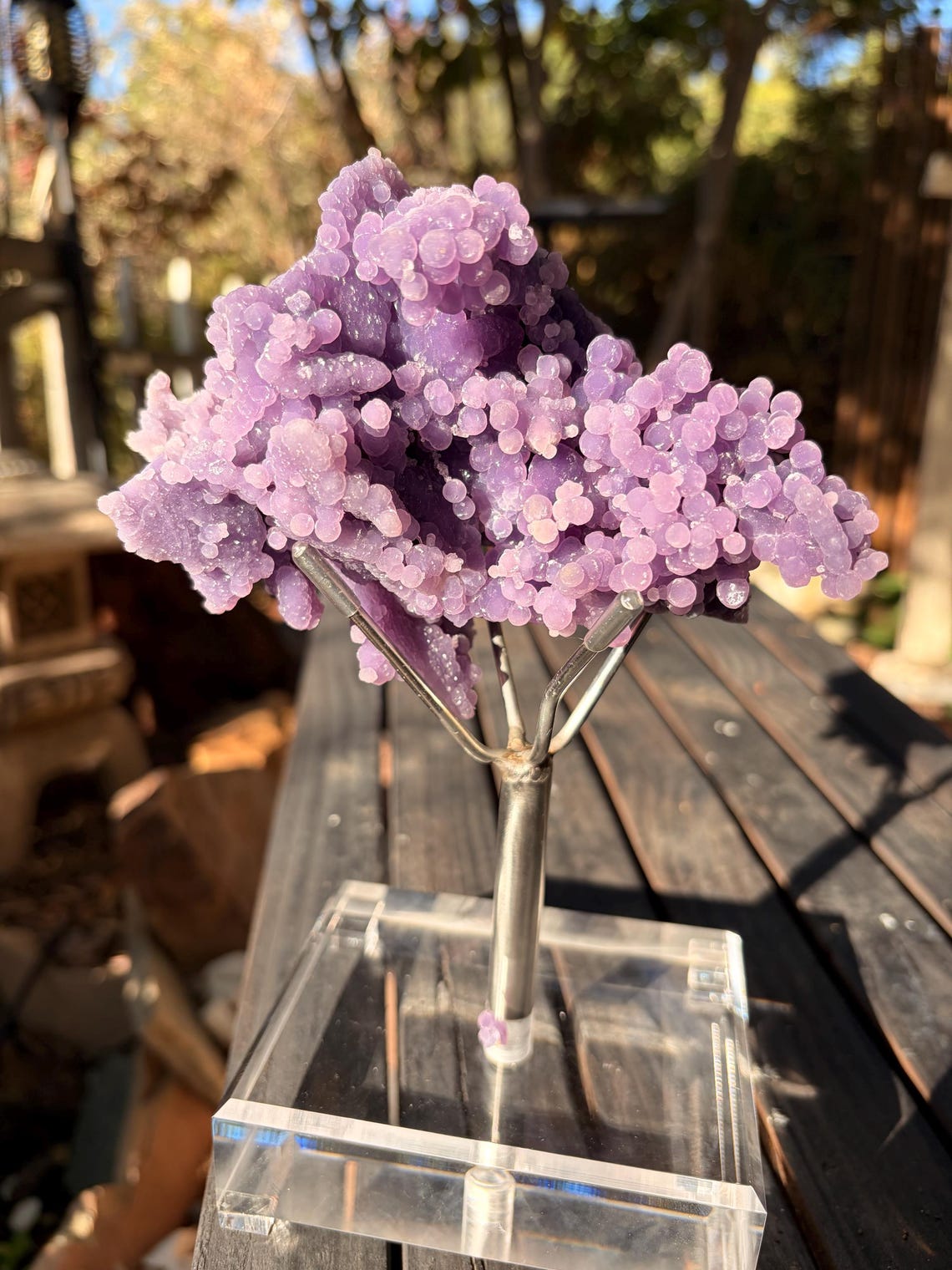 Grape Agate Cluster on Stand — photo 5