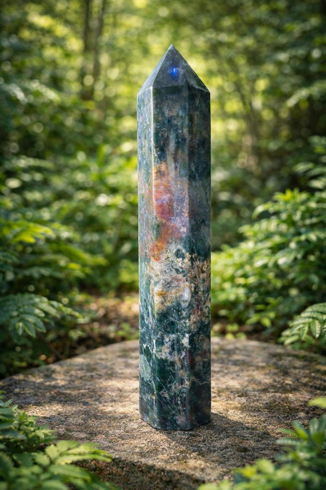 XL Moss Agate Tower — photo 2