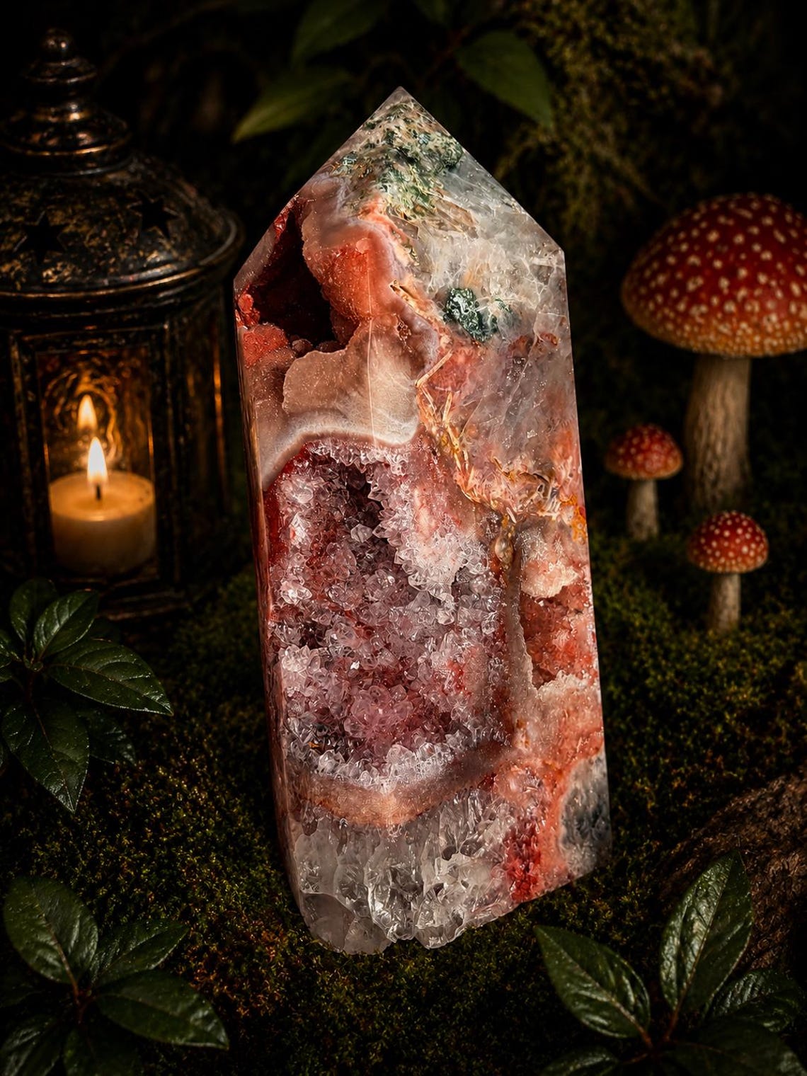 XL Pink Amethyst Tower