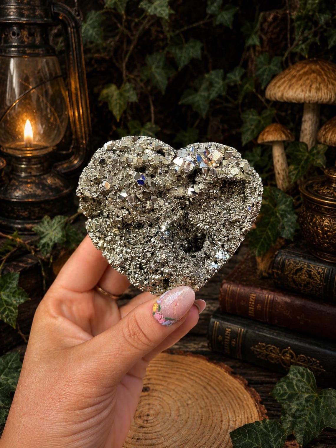 Sparkly Pyrite Heart