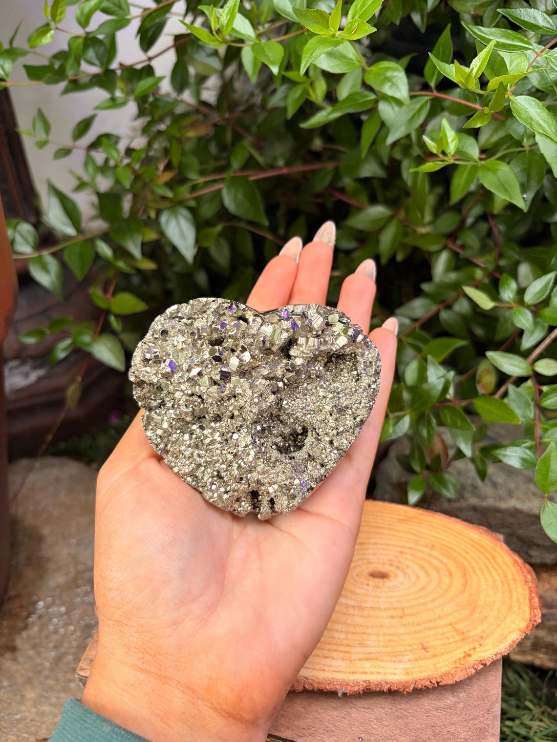 Sparkly Pyrite Heart — photo 2