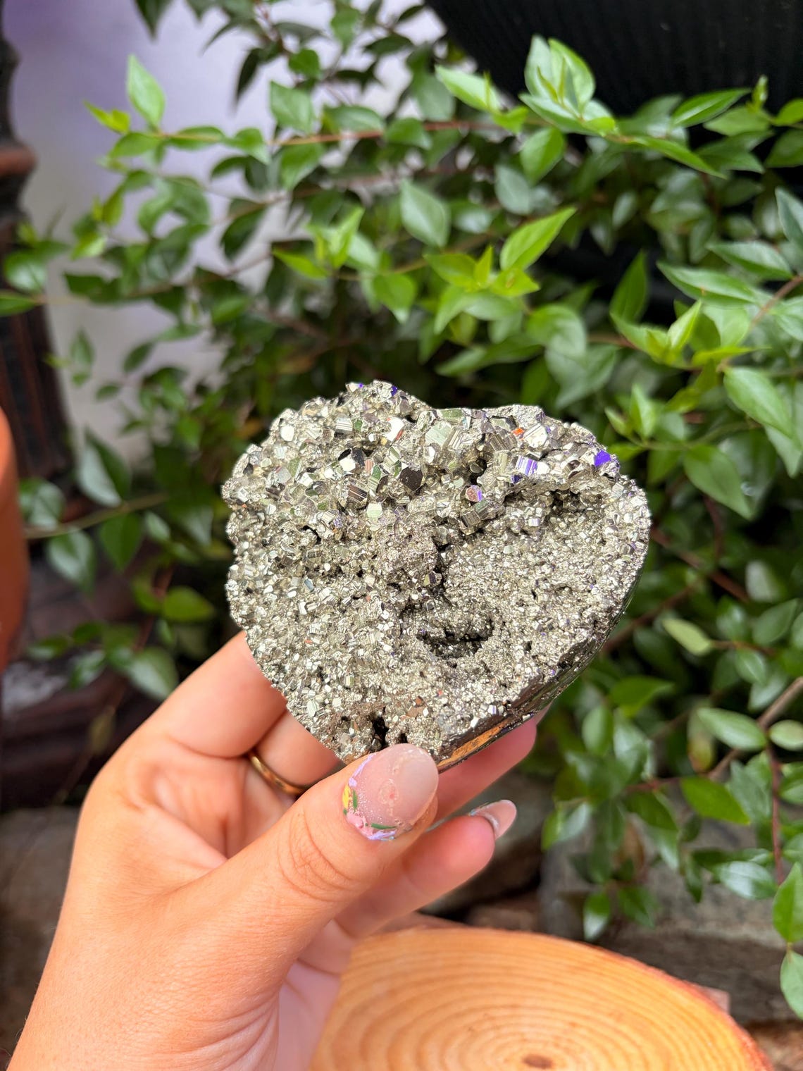 Sparkly Pyrite Heart — photo 3