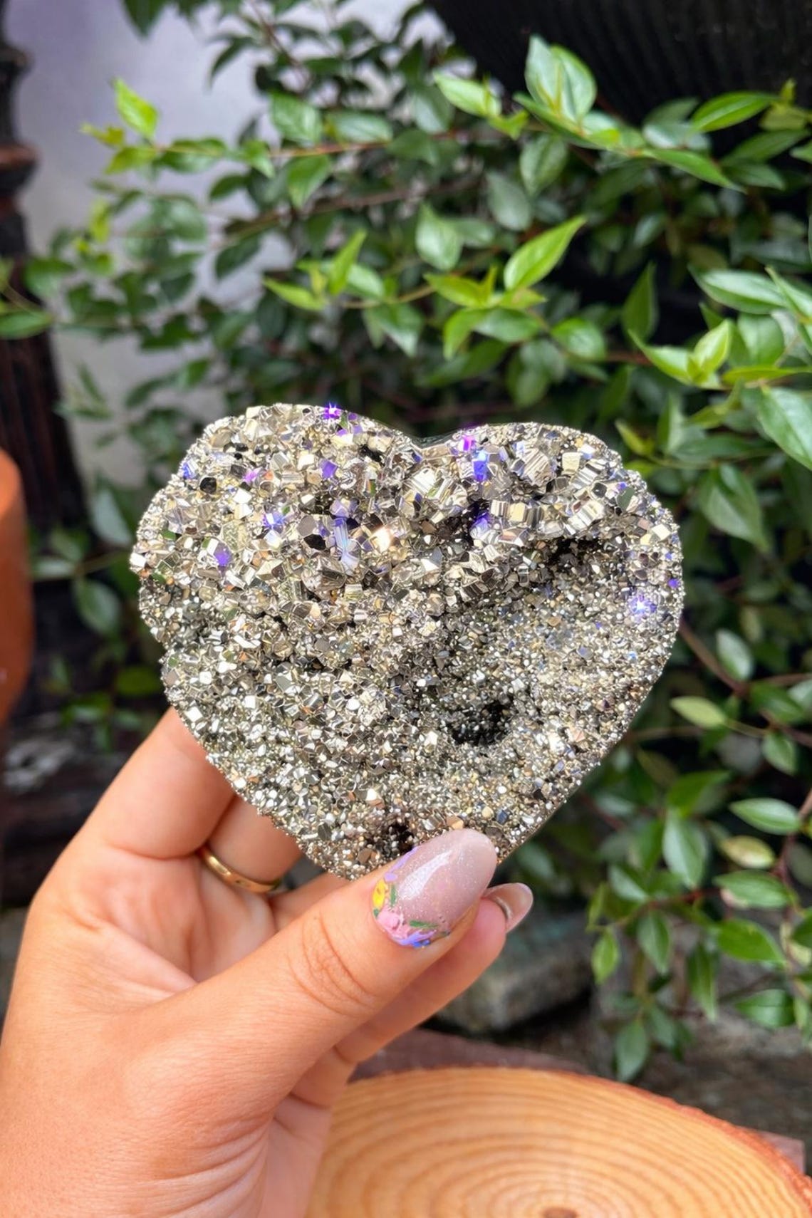 Sparkly Pyrite Heart — photo 5