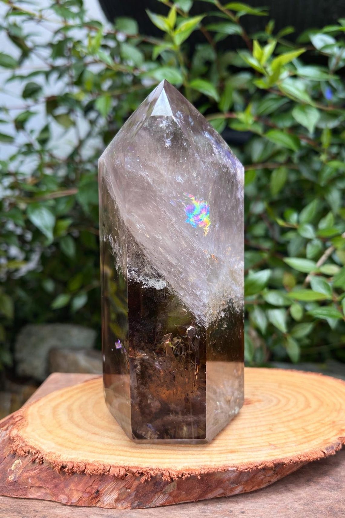 Smoky Quartz Tower with Rainbows — photo 2