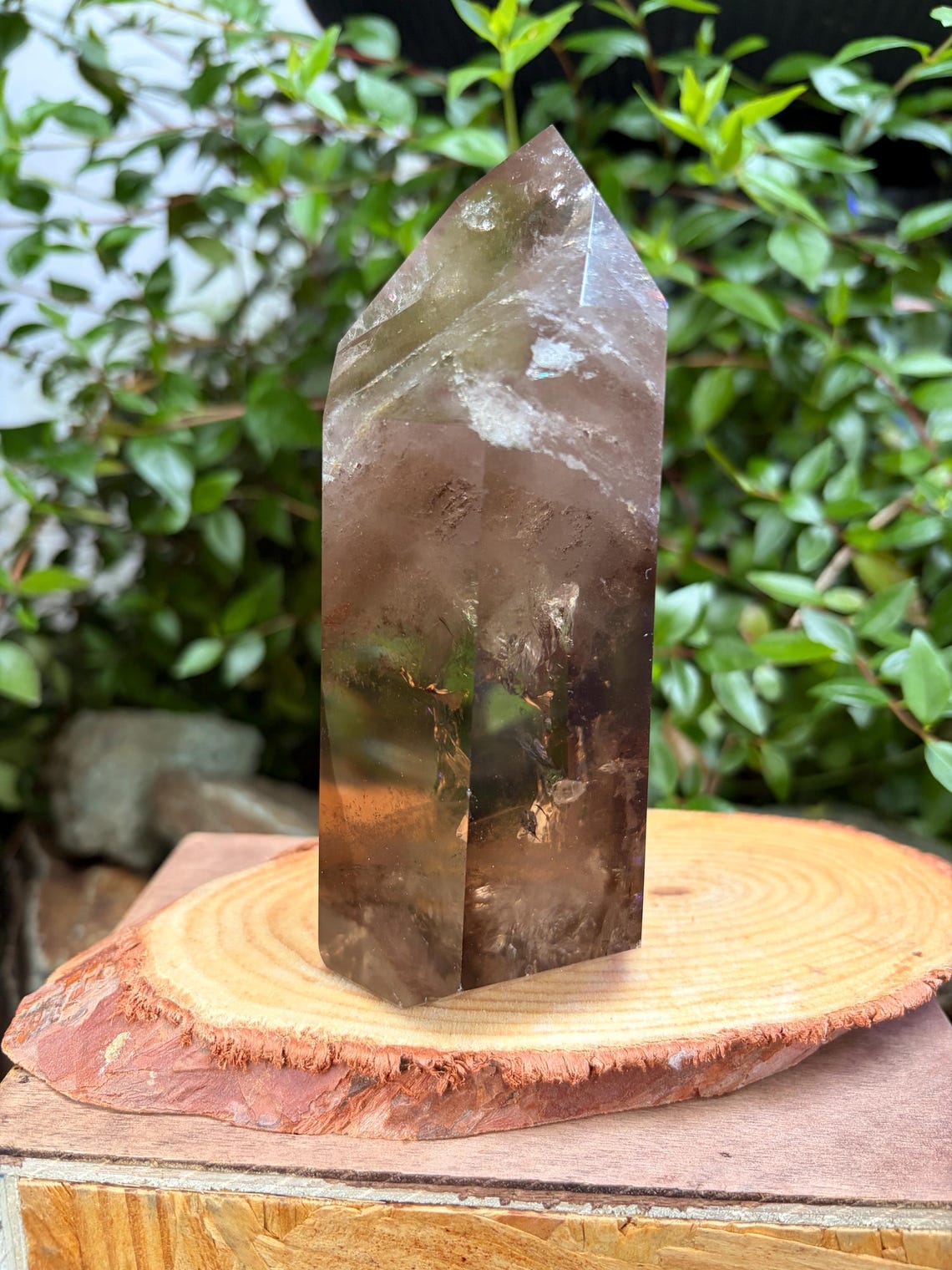Smoky Quartz Tower with Rainbows — photo 6